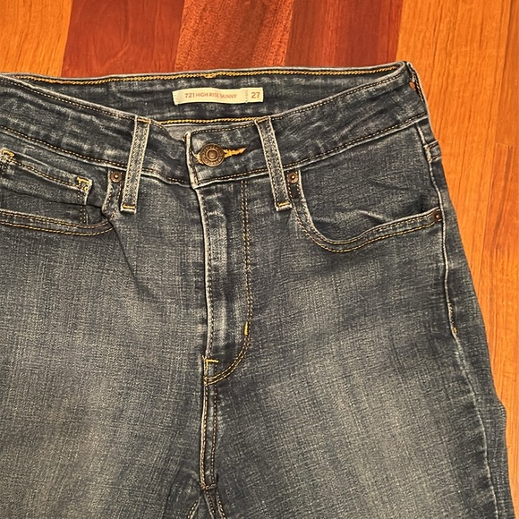 Levi's | 721 High Rise Skinny Jeans | Size W 27 L 34 - Picture 6 of 8